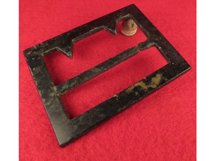 Confederate "Georgia" Frame Buckle - Thick, Heavy Type - Sydney G. Kerksis Collection