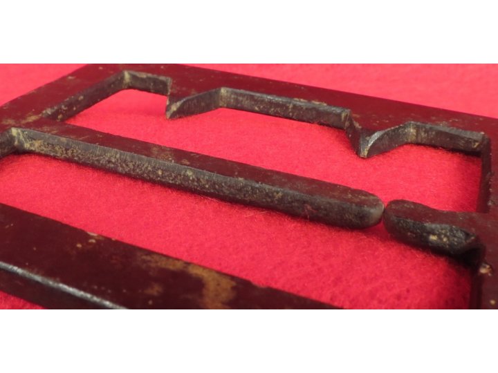Confederate "Georgia" Frame Buckle - Thick, Heavy Type - Sydney G. Kerksis Collection