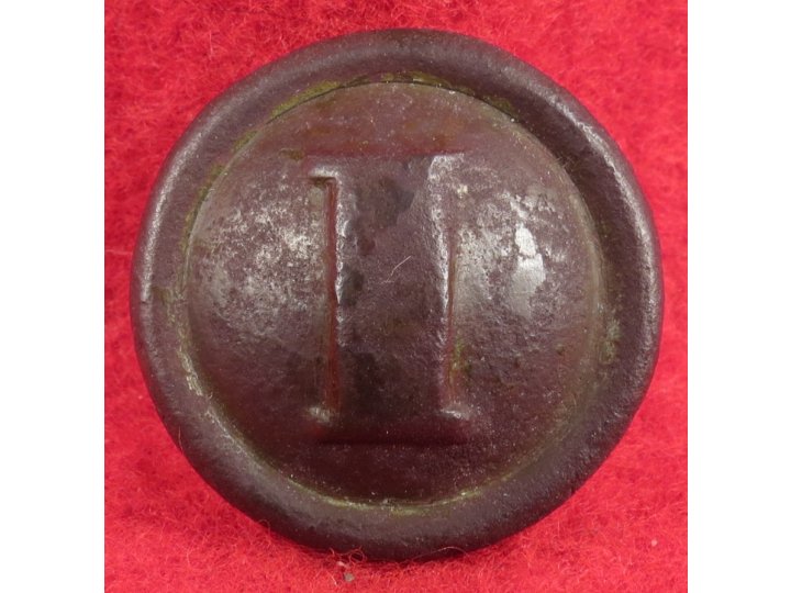 Confederate Western Theatre Puff "I" Infantry Button 