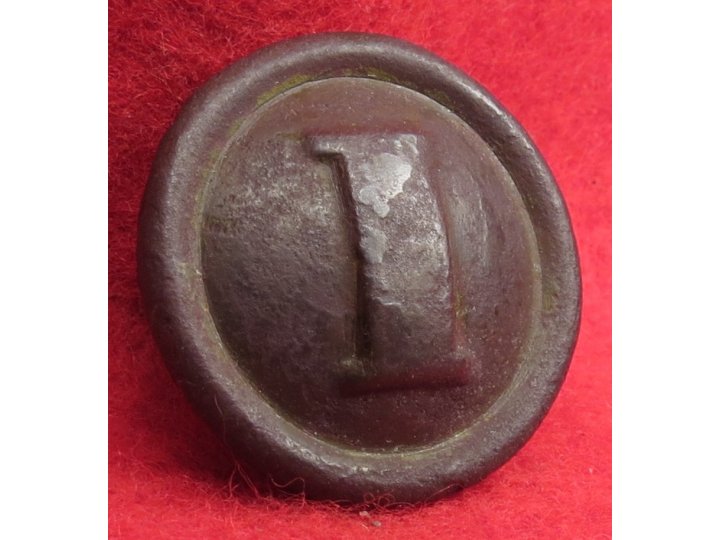 Confederate Western Theatre Puff "I" Infantry Button 