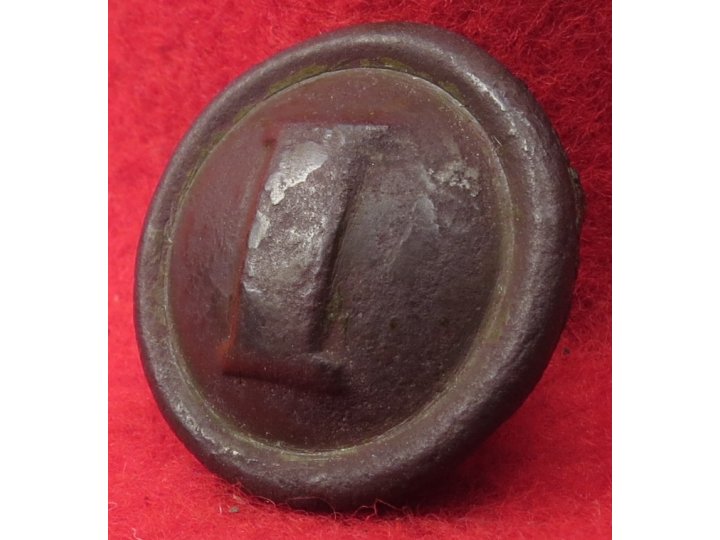 Confederate Western Theatre Puff "I" Infantry Button 