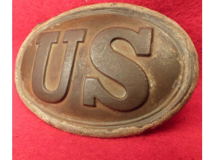 US Belt Buckle with Partial Belt Leather