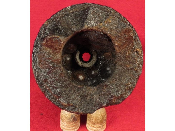 Fired 3 Inch Schenkl Case-Shot Artillery Shell Fragment - Front Section