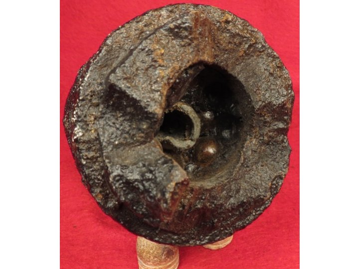Fired 3 Inch Schenkl Case-Shot Artillery Shell Fragment - Front Section