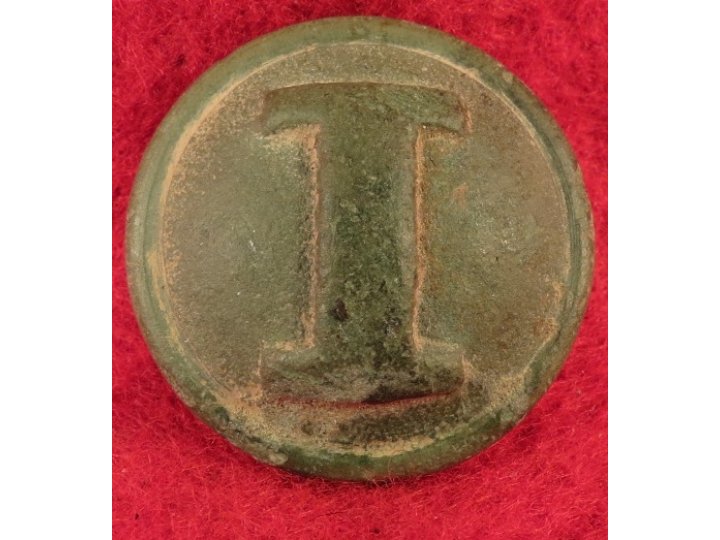 Confederate Infantry - Cast "I" Button - High Quality