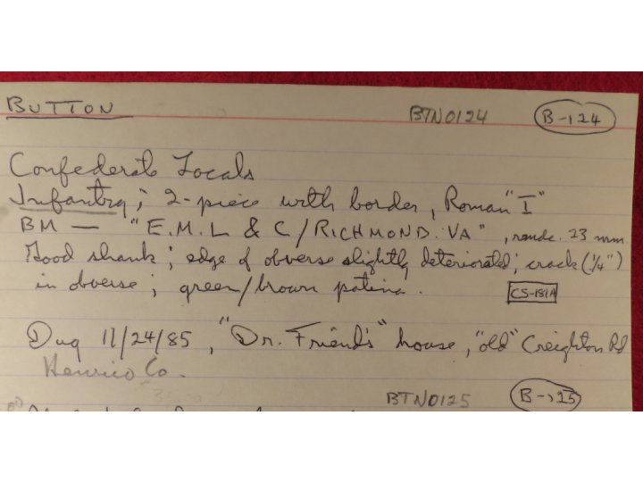 Confederate Infantry - Block "I" Button