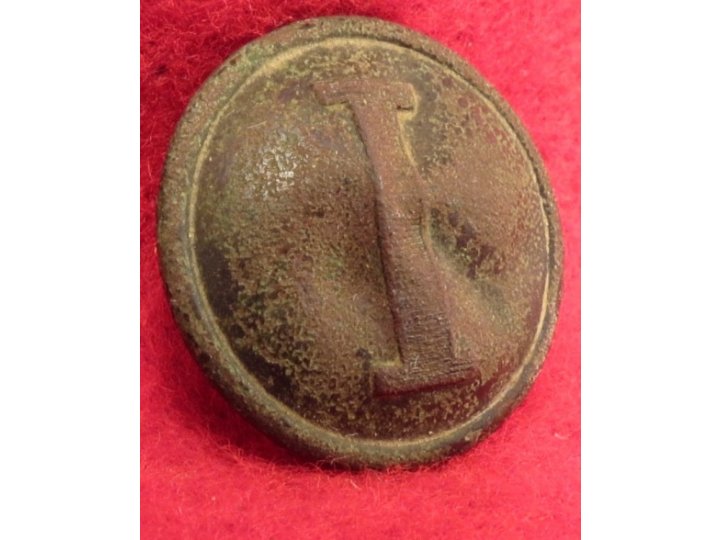 Confederate Infantry - Lined "I" Button