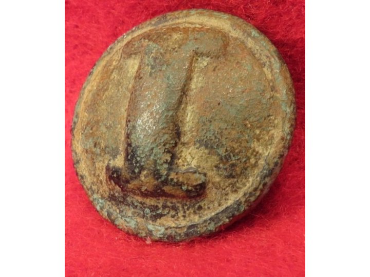 Confederate Infantry - Cast "I" Button