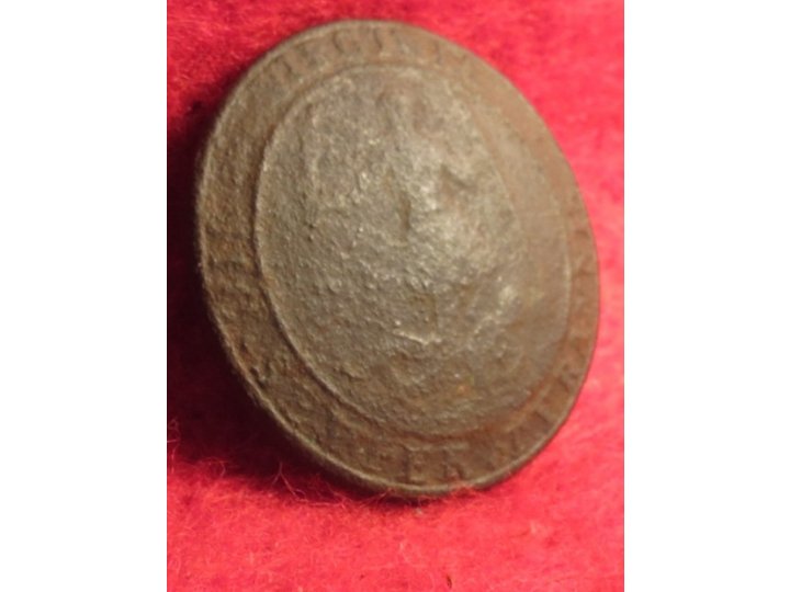 Virginia State Seal Militia Button