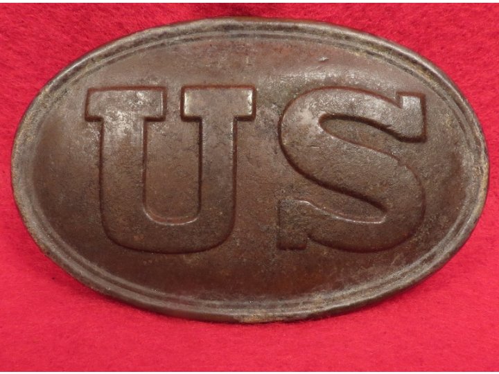 US Belt Buckle with Partial Belt Leather