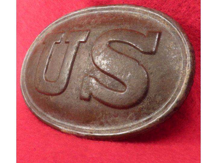 US Belt Buckle with Partial Belt Leather