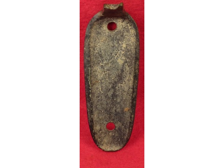 Confederate Brass Firearm Butt Plate - Marked "CS" - Enfield Pattern