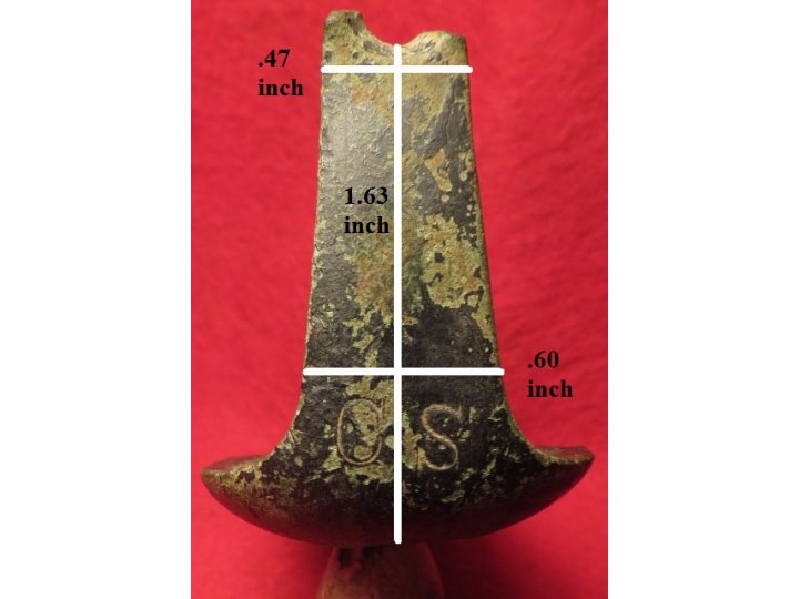 Confederate Brass Firearm Butt Plate - Marked "CS" - Enfield Pattern