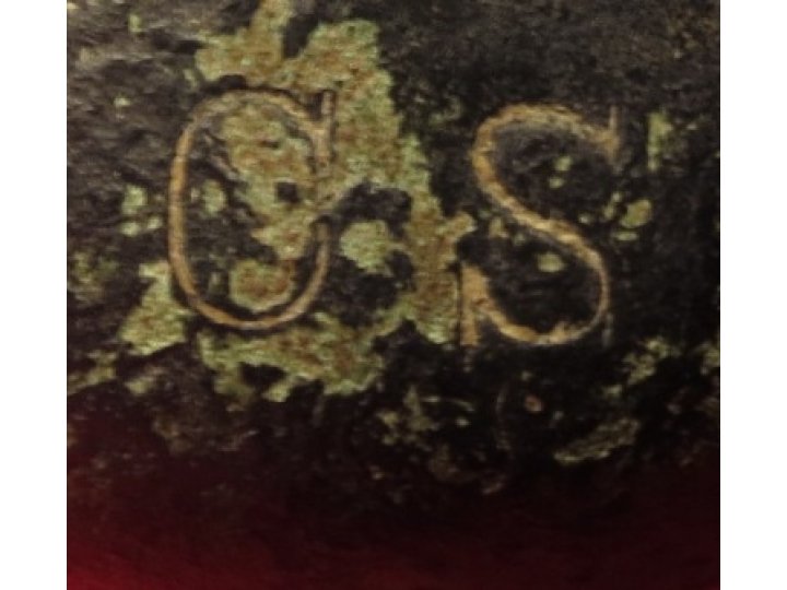 Confederate Brass Firearm Butt Plate - Marked "CS" - Enfield Pattern