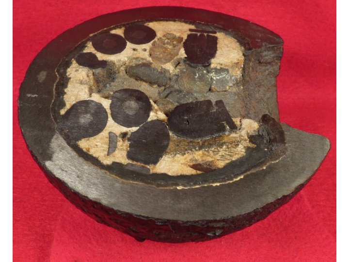 12 Pounder Cannonball Case-Shot Half for use w/ Rare Wright Time Fuze