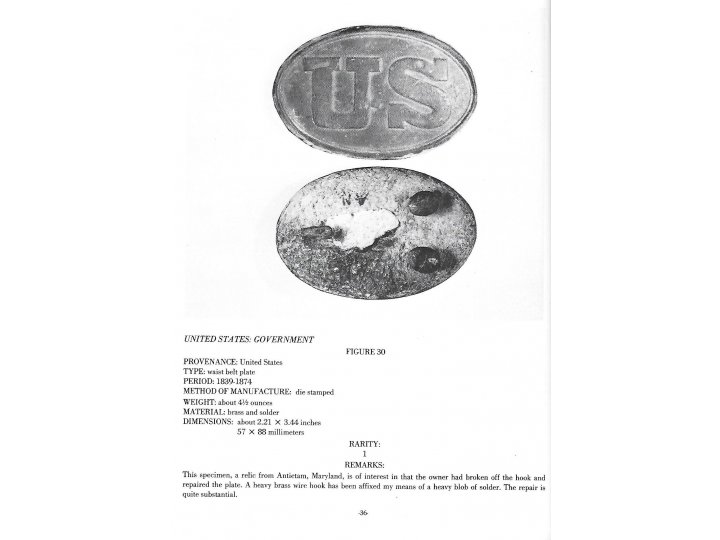 Plates and Buckles of the American Military 1795-1874