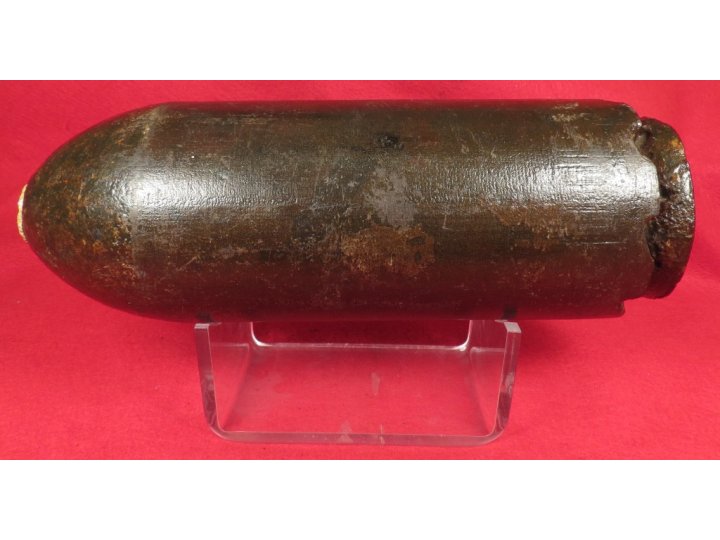 US 3.67 Inch 20 Pounder Parrott Shell with Display Stand