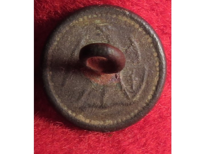 Flat Cuff Button - Eagle with Anchor in Shield Backmark