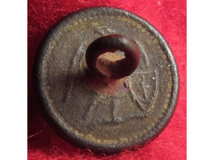 Flat Cuff Button - Eagle with Anchor in Shield Backmark