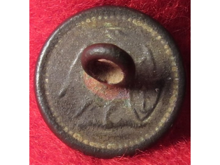 Flat Cuff Button - Eagle with Anchor in Shield Backmark