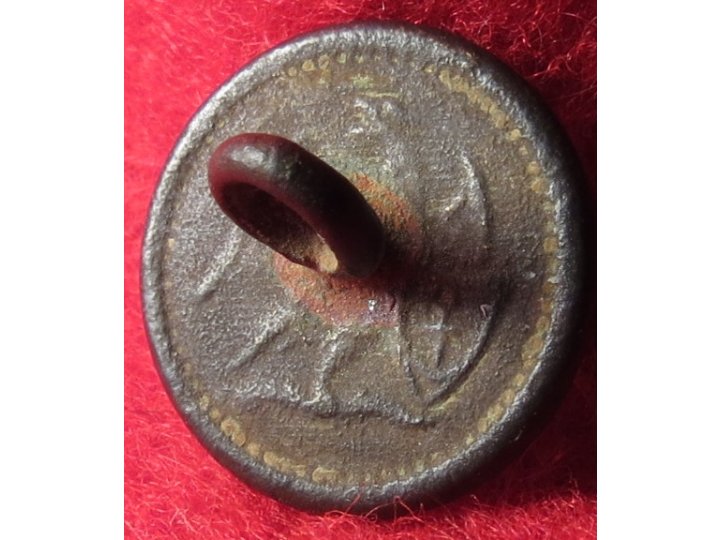 Flat Cuff Button - Eagle with Anchor in Shield Backmark