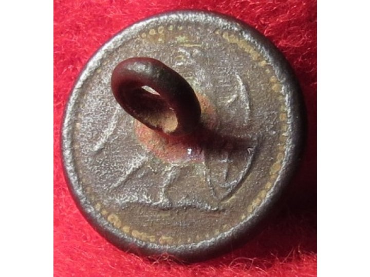 Flat Cuff Button - Eagle with Anchor in Shield Backmark