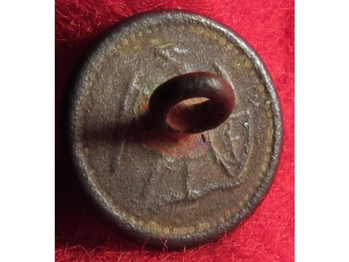 Flat Cuff Button - Eagle with Anchor in Shield Backmark