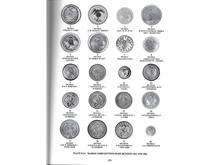 Uniform Buttons of the United States 1776 - 1865  - Signed by Author