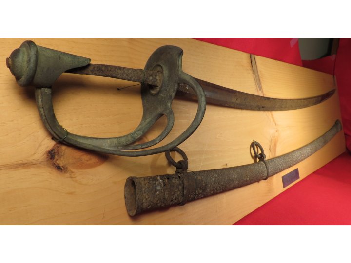 Model 1860 Cavalry Saber & Scabbard - Mounted
