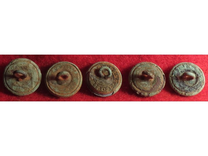 Five US General Service Eagle Cuff Buttons