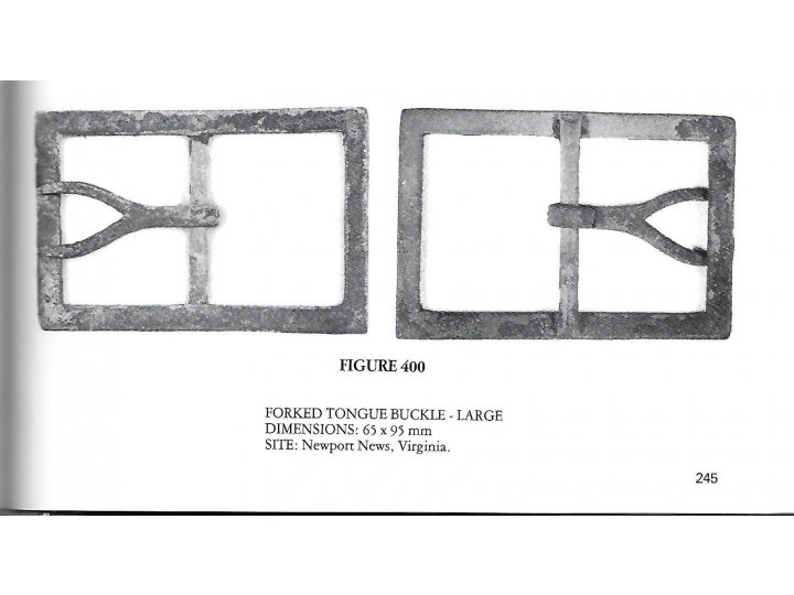 Confederate Forked Tongue Buckle - Frame Only