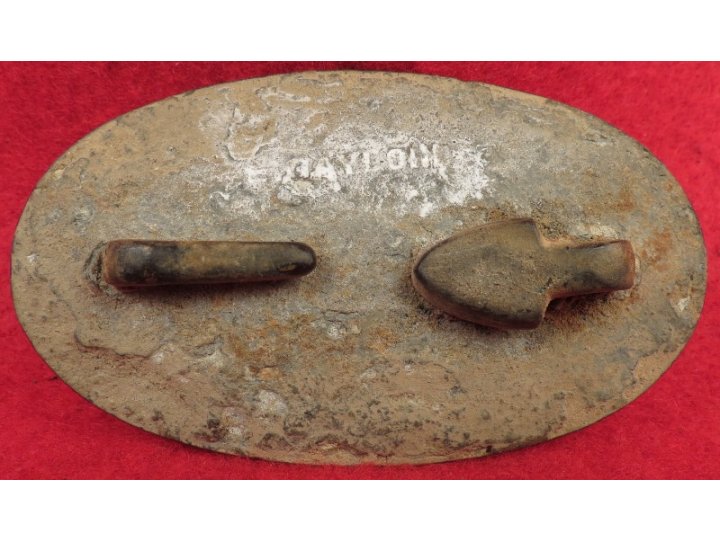 US Waist Belt Buckle - Rare "E. GAYLORD" Marked Small Size - Catlett Brother's Collection