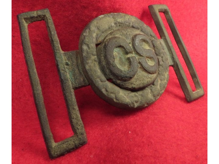 Confederate Two-Piece Tongue and Wreath Belt Buckle - "Leech and Rigdon" - Catlett Collection
