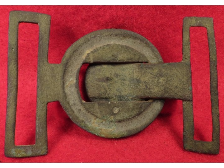 Confederate Two-Piece Tongue and Wreath Belt Buckle - "Leech and Rigdon" - Catlett Collection