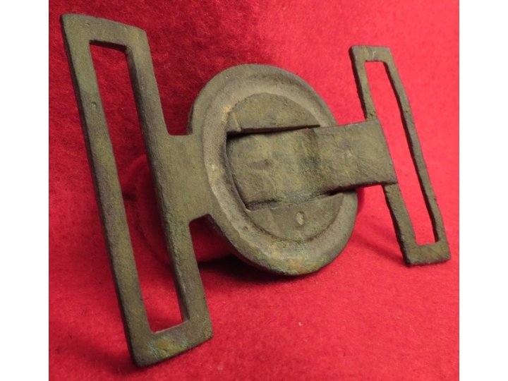 Confederate Two-Piece Tongue and Wreath Belt Buckle - "Leech and Rigdon" - Catlett Collection