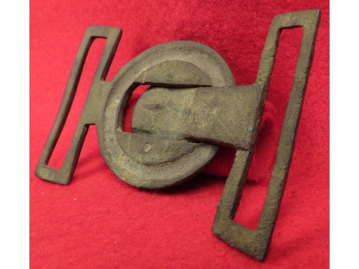 Confederate Two-Piece Tongue and Wreath Belt Buckle - "Leech and Rigdon" - Catlett Collection