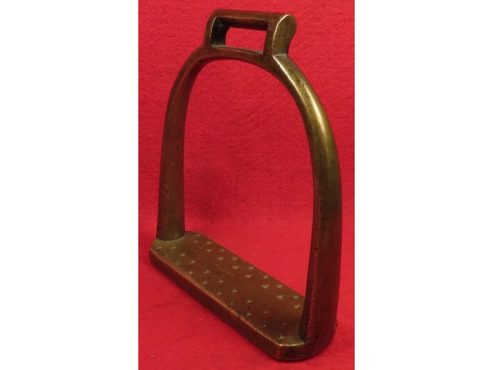 Brass Artillery Stirrup Marked "US" / "Watervliet Arsenal NY" / "P.V.H." 