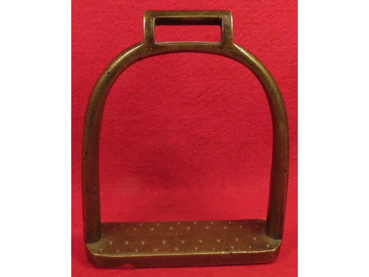 Brass Artillery Stirrup Marked "US" / "Watervliet Arsenal NY" / "P.V.H." 