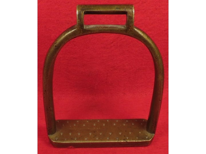 Brass Artillery Stirrup Marked "US" / "Watervliet Arsenal NY" / "P.V.H." 