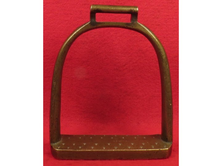 Brass Artillery Stirrup Marked "US" / "Watervliet Arsenal NY" / "P.V.H." 