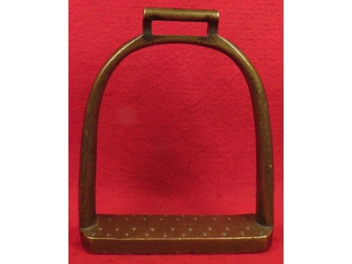 Brass Artillery Stirrup Marked "US" / "Watervliet Arsenal NY" / "P.V.H." 