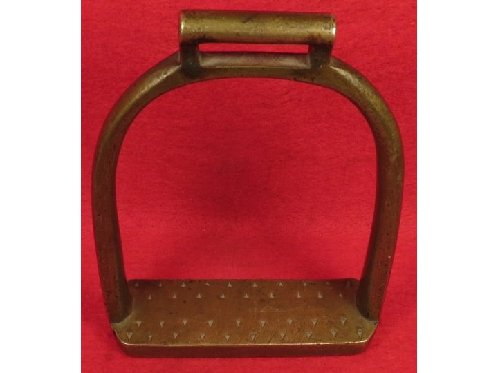 Brass Artillery Stirrup Marked "US" / "Watervliet Arsenal NY" / "P.V.H." 