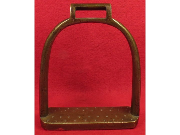 Brass Artillery Stirrup Marked "US" / "Watervliet Arsenal NY" / "P.V.H." 