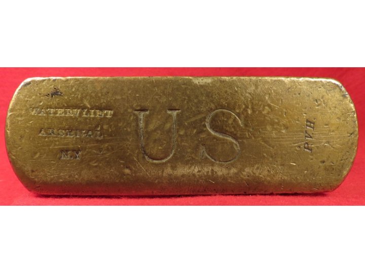 Brass Artillery Stirrup Marked "US" / "Watervliet Arsenal NY" / "P.V.H." 