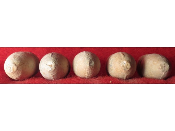 Five .58 Caliber Confederate Gardner Bullets