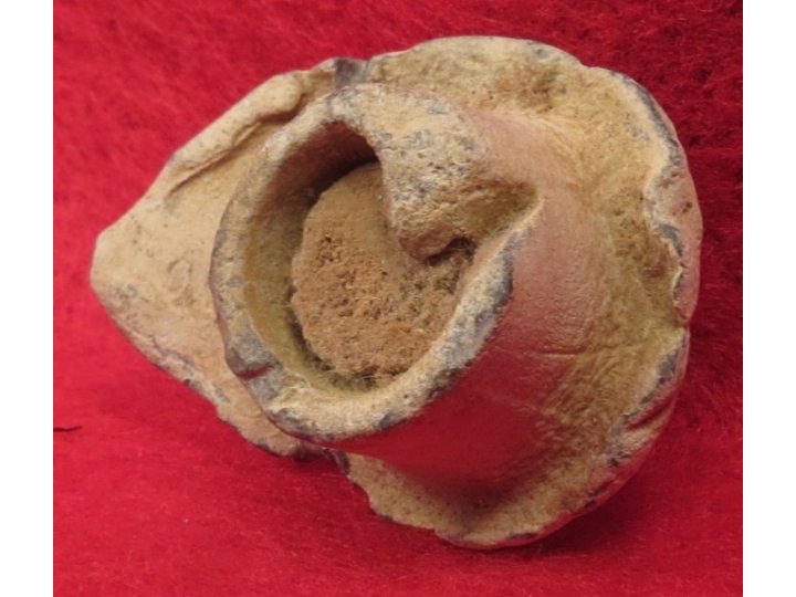 Fired "Mushroomed" Confederate Enfield Bullet with Wood Plug