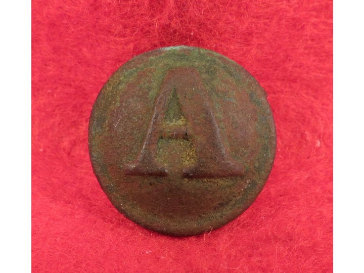 Confederate Artillery "Block A" Coat Button