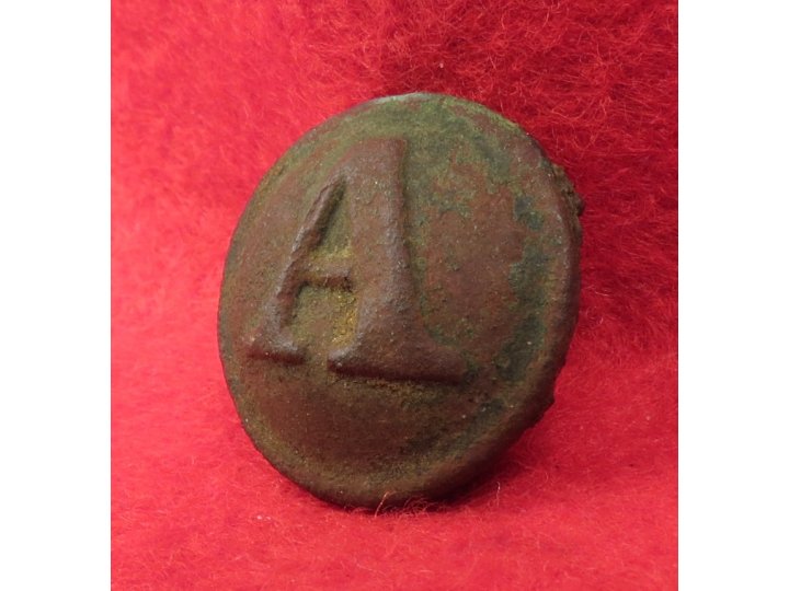 Confederate Artillery "Block A" Coat Button