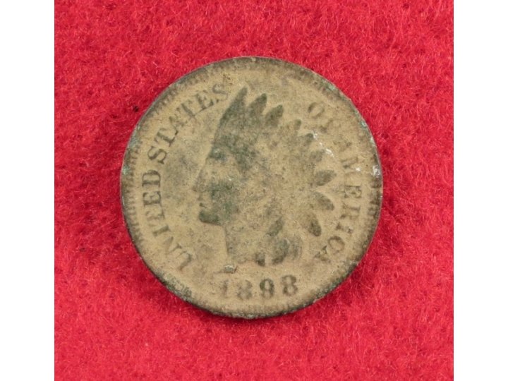 Indian Head Cent Dated 1898