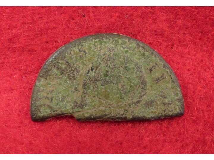 British George II Farthing Dated 1744 - Half Cut Coin
